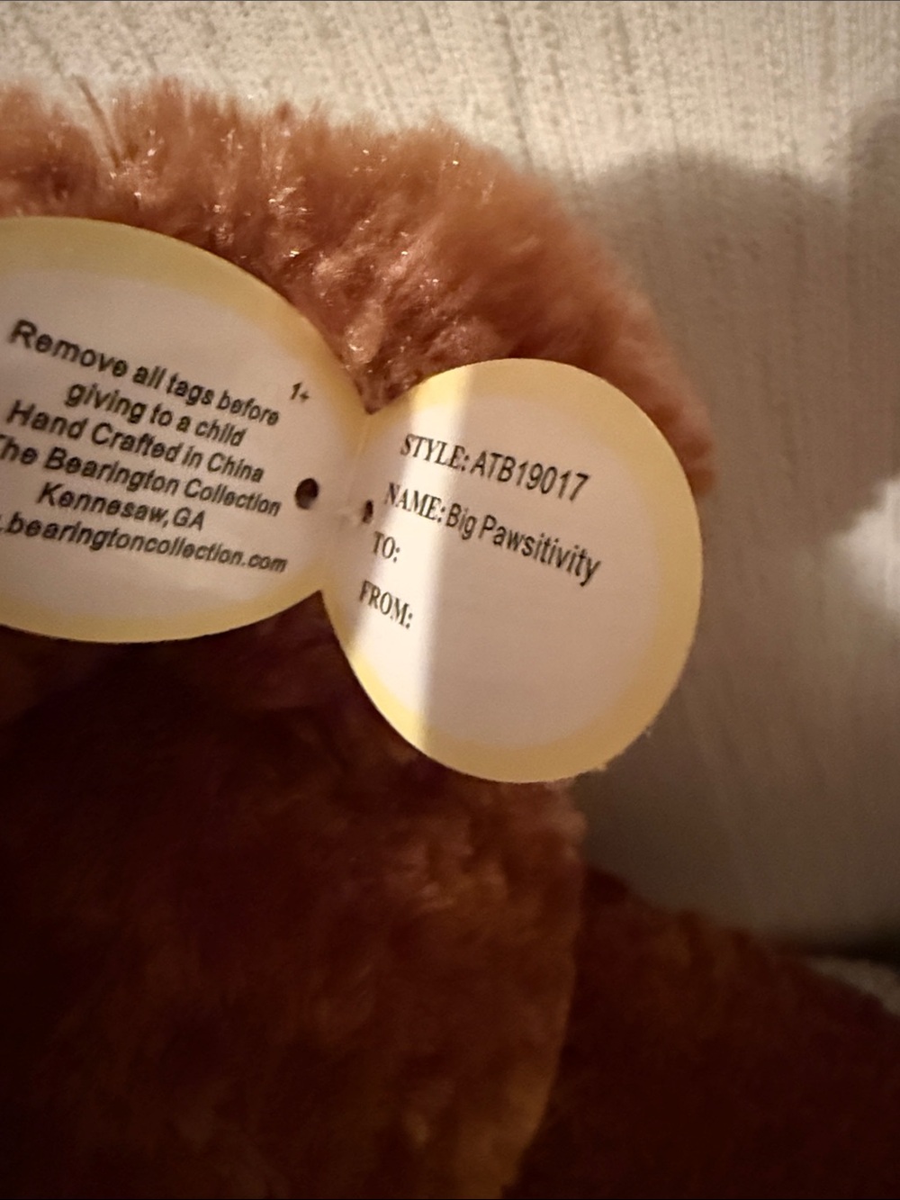 The Bearington Collection Big Pawsitivity - Picture 3 of 10